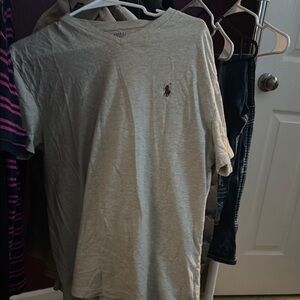 Polo by Ralph Lauren Gray V-Neck Men's Shirt
